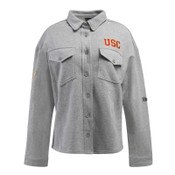 USC Trojans Women's Hype and Vice Heather Gray MBA Shirt Jacket
